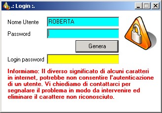 Finestra generatore password LoginFGP