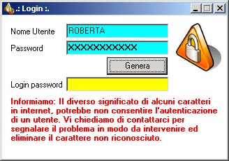 Inserimento password LoginFGP